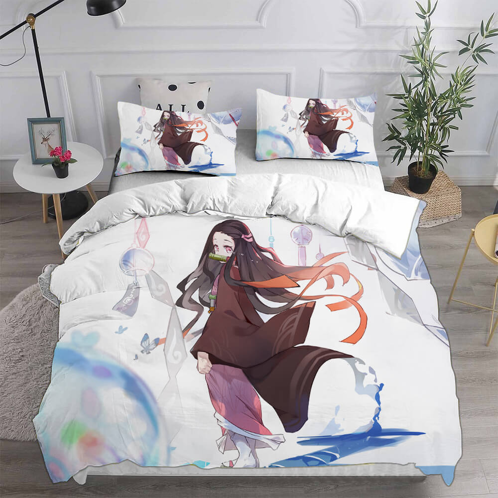 Demon Slayer Kimetsu no Yaiba Bedding Set Duvet Cover Quilt Bed Sets - EBuycos