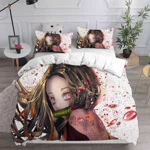 Demon Slayer Kimetsu no Yaiba Bedding Set Duvet Covers Quilt Bed Sets - EBuycos
