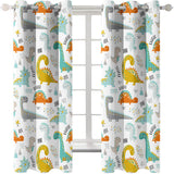 Dinosaur Curtains Blackout Window Treatments Drapes Room Decoration