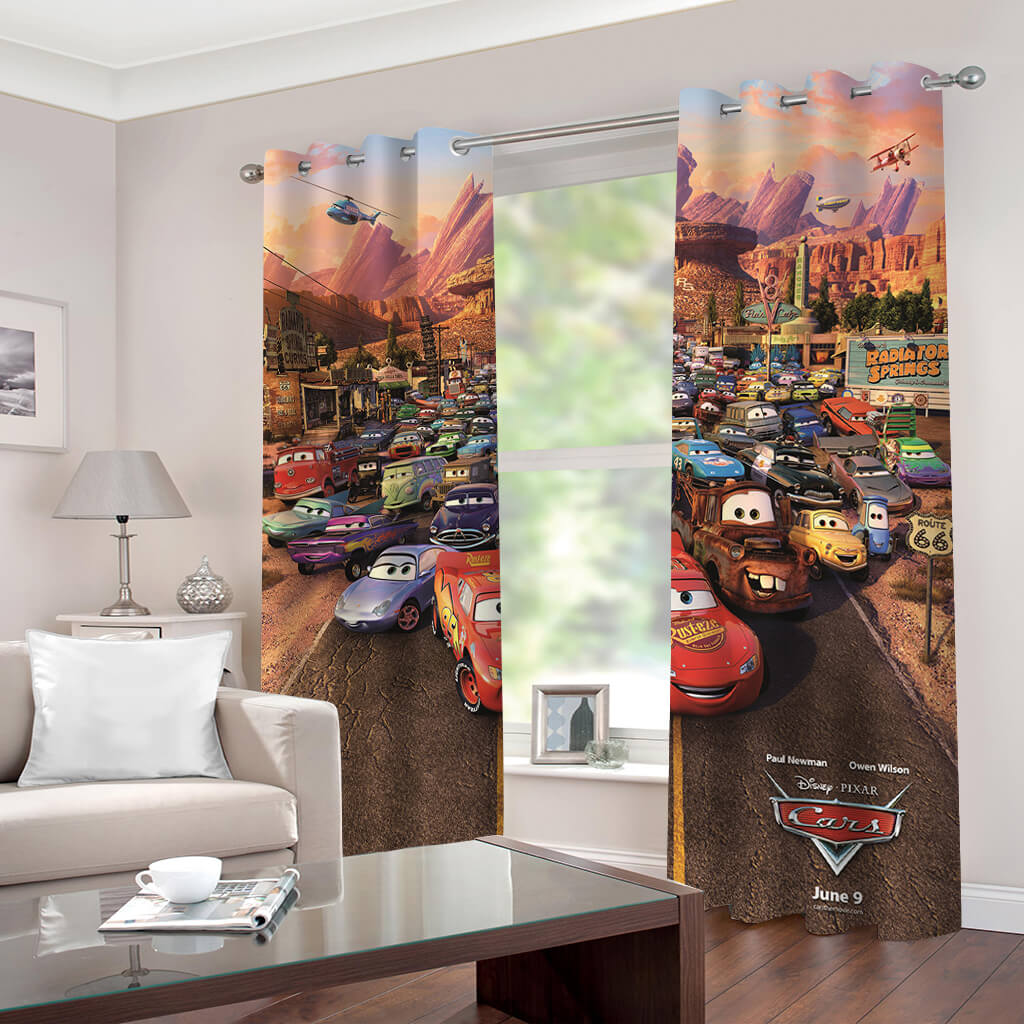 Disney Cars Curtains Cosplay Blackout Window Drapes for Room Decoration