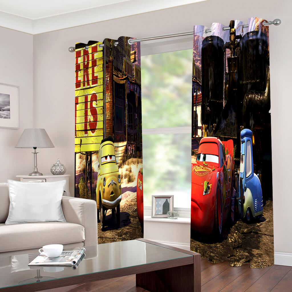 Disney Cars Curtains Cosplay Blackout Window Drapes for Room Decoration