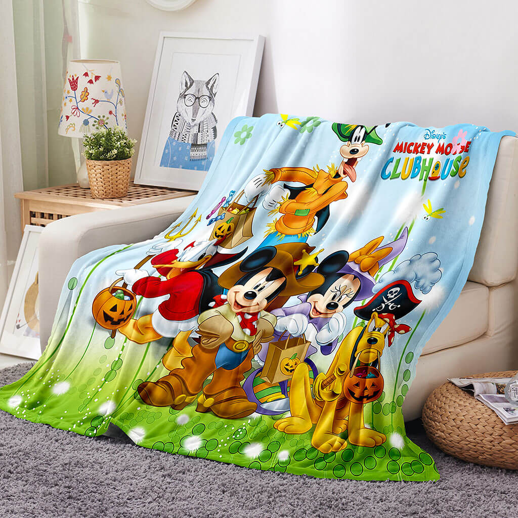 Disney Mickey Mouse Blanket Flannel Throw Room Decoration