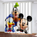 Disney Mickey Mouse Curtains Cosplay Blackout Window Treatments Drapes