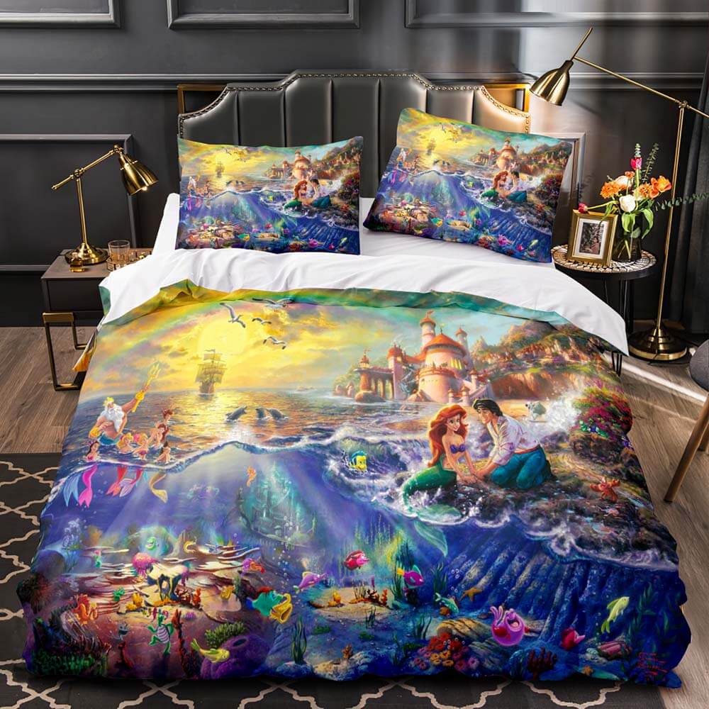 Princess Snow White Cinderella Belle Bedding Set Duvet Cover Sets - EBuycos