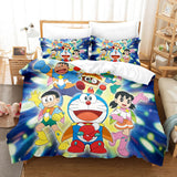 Doraemon Cosplay Bedding Set Quilt Cover Room Decoration