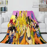 Dragon Ball Cosplay Flannel Blanket Throw Soft Comforter Bedding Sets - EBuycos