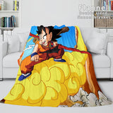 Dragon Ball Cosplay Flannel Blanket Throw Wrap Comforter Bedding Sets - EBuycos