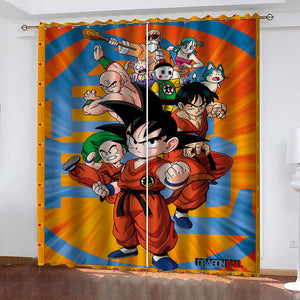 Dragon Ball Curtains Blackout Window Treatments Drapes for Room Decor