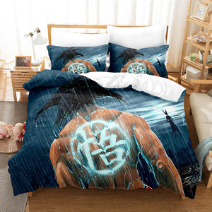 Dragon Ball Son Goku Kakarotto Bedding Set Quilt Duvet Cover Bed Sheets - EBuycos