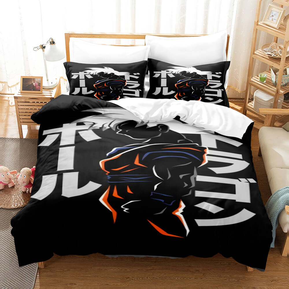 Dragon Ball Son Goku Kakarotto Bedding Set Quilt Duvet Cover Bed Sheets - EBuycos