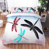 Dragonfly Pattern Bedding Set Quilt Cover Without Filler