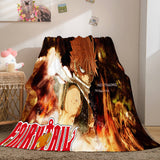 Fairy Tail Flannel Caroset Throw Cosplay Blanket Comforter Set - EBuycos