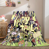 Fairy Tail Flannel Caroset Throw Cosplay Blanket Comforter Set - EBuycos