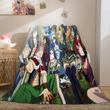 Fairy Tail Flannel Caroset Throw Cosplay Blanket Comforter Set - EBuycos