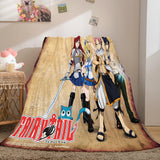 Fairy Tail Flannel Caroset Throw Cosplay Blanket Comforter Set - EBuycos