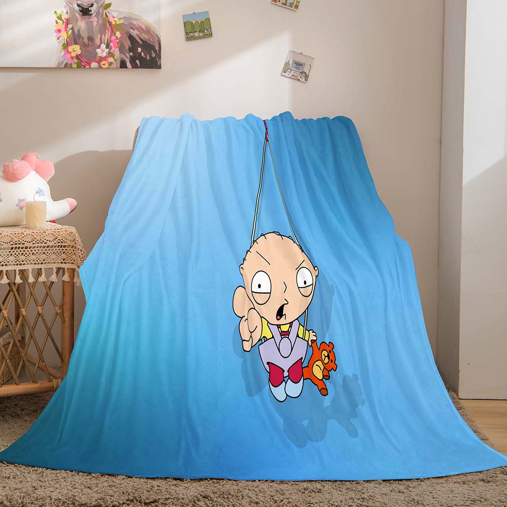 Family Guy Blanket Pattern Flannel Throw Room Decoration