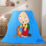 Family Guy Blanket Pattern Flannel Throw Room Decoration