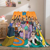 Family Guy Blanket Pattern Flannel Throw Room Decoration