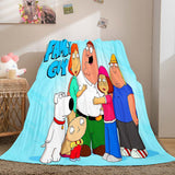 Family Guy Blanket Pattern Flannel Throw Room Decoration