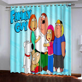 Family Guy Curtains Pattern Blackout Window Drapes