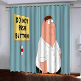 Family Guy Curtains Pattern Blackout Window Drapes