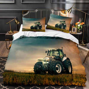 Farming Tractor Bedding Set Duvet Cover Without Filler