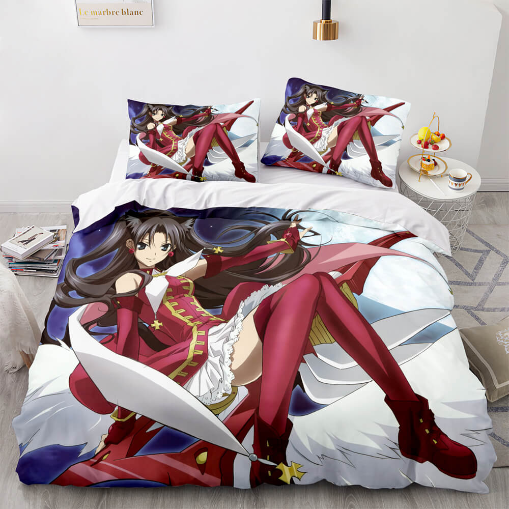 Fate stay night Tohsaka Rin Bedding Set Duvet Covers Quilt Bed Sheets - EBuycos