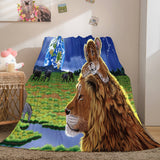 Fiercely Lion Flannel Blanket Comforter Bedding Sets Bed Blanket - EBuycos