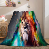 Fiercely Lion Flannel Blanket Comforter Bedding Sets Bed Blanket - EBuycos