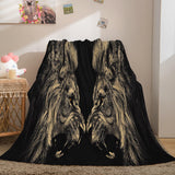 Fiercely Lion Flannel Blanket Comforter Bedding Sets Bed Blanket - EBuycos