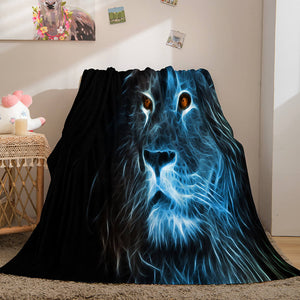 Fiercely Lion Flannel Blanket Comforter Bedding Sets Bed Blanket - EBuycos
