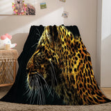 Fiercely Lion Flannel Blanket Comforter Bedding Sets Bed Blanket - EBuycos