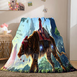 Fiercely Lion Flannel Blanket Comforter Bedding Sets Bed Blanket - EBuycos