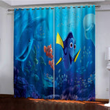 Finding Dory Curtains Pattern Blackout Window Drapes