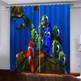 Finding Dory Curtains Pattern Blackout Window Drapes