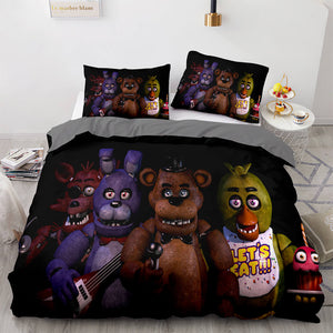 Five Nights at Freddy's Cosplay 3-Piece Bedding Duvet Cover Set Sheets - EBuycos
