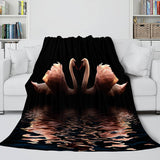 Flower Flannel Fleece Throw Cosplay Blanket Comforter Set - EBuycos