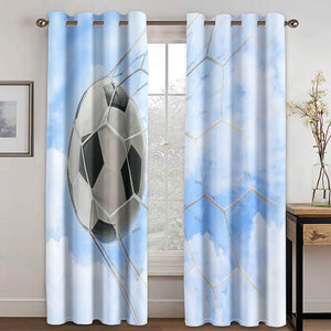 Football Curtains Blackout Window Treatments Drapes for Room Decoration