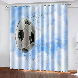 Football Curtains Blackout Window Treatments Drapes for Room Decoration