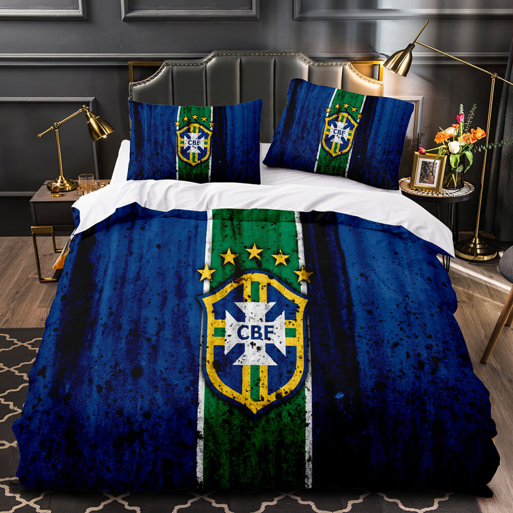 Football Team Bedding Set Quilt Duvet Cover Bed Sheets Home Decor - EBuycos