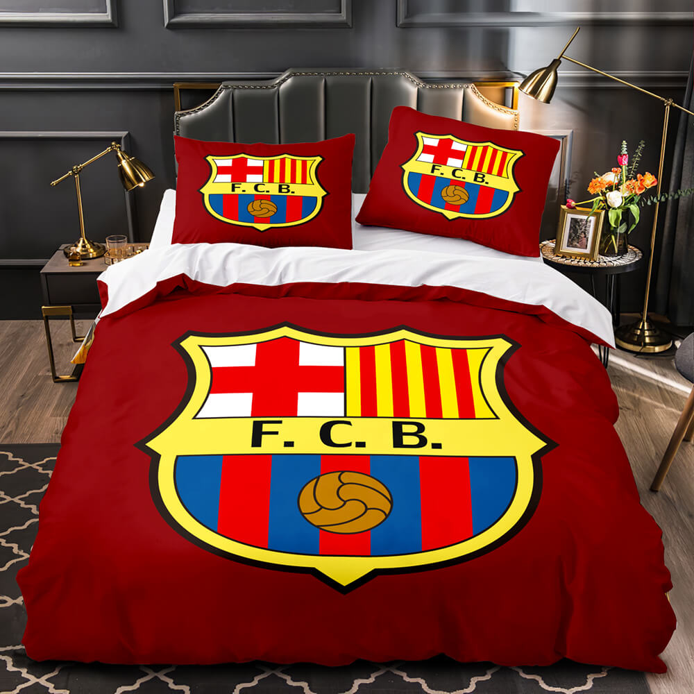 Football Team Bedding Set Quilt Duvet Cover Bed Sheets Home Decor - EBuycos