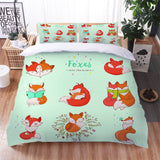Fox Pattern Bedding Set Quilt Cover Without Filler