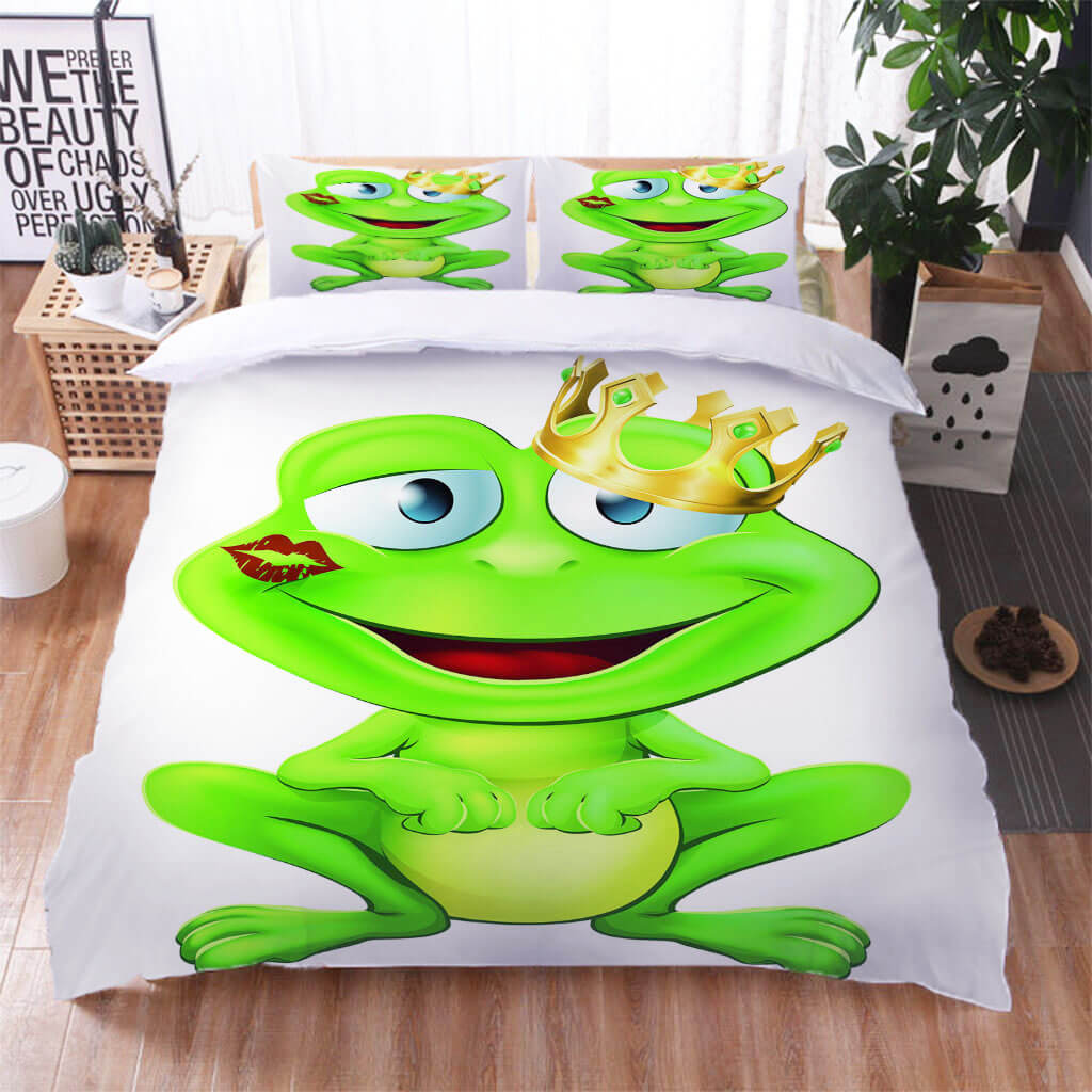 Frog Pattern Bedding Set Quilt Cover Without Filler