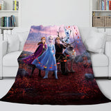 Frozen 2 Anna Elsa Flannel Fleece Throw Cosplay Blanket Comforter Set - EBuycos