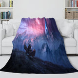 Frozen 2 Anna Elsa Flannel Fleece Throw Cosplay Blanket Comforter Set - EBuycos