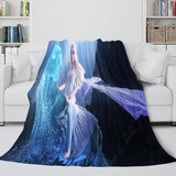 Frozen 2 Anna Elsa Flannel Fleece Throw Cosplay Blanket Comforter Set - EBuycos