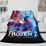Frozen 2 Anna Elsa Flannel Fleece Throw Cosplay Blanket Comforter Set - EBuycos