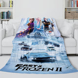 Frozen 2 Anna Elsa Flannel Fleece Throw Cosplay Blanket Comforter Set - EBuycos