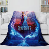 Frozen 2 Anna Elsa Flannel Fleece Throw Cosplay Blanket Comforter Set - EBuycos