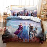 Frozen 2 Elsa Anna Bedding Set Duvet Cover Quilt Cover Bed Sheets Sets - EBuycos